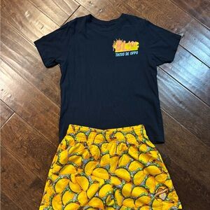 Baseball Lifestyle 101 YM taco collection shirt and shorts